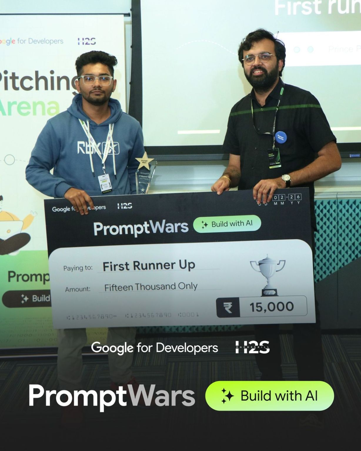Prize distribution and winners stage